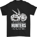 Fossil Hunters Club Palaeontologist Dinosaurs Mens T-Shirt 100% Cotton Black