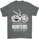 Fossil Hunters Club Palaeontologist Dinosaurs Mens T-Shirt 100% Cotton Charcoal