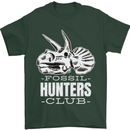 Fossil Hunters Club Palaeontologist Dinosaurs Mens T-Shirt 100% Cotton Forest Green