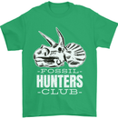 Fossil Hunters Club Palaeontologist Dinosaurs Mens T-Shirt 100% Cotton Irish Green
