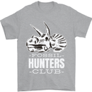 Fossil Hunters Club Palaeontologist Dinosaurs Mens T-Shirt 100% Cotton Sports Grey