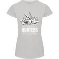 Fossil Hunters Club Palaeontologist Dinosaurs Womens Petite Cut T-Shirt Sports Grey