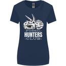 Fossil Hunters Club Palaeontologist Dinosaurs Womens Wider Cut T-Shirt Navy Blue