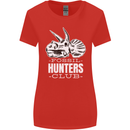 Fossil Hunters Club Palaeontologist Dinosaurs Womens Wider Cut T-Shirt Red