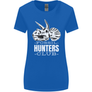 Fossil Hunters Club Palaeontologist Dinosaurs Womens Wider Cut T-Shirt Royal Blue