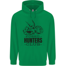 Fossil Hunters Club Paleontology Dinosaurs Childrens Kids Hoodie Irish Green
