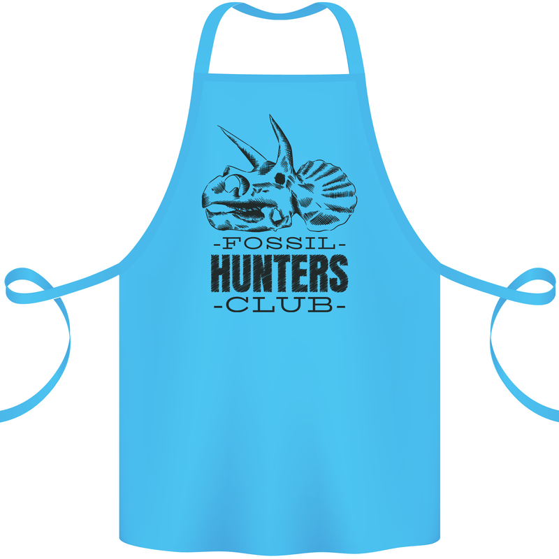 Fossil Hunters Club Paleontology Dinosaurs Cotton Apron 100% Organic Turquoise