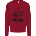 Fossil Hunters Club Paleontology Dinosaurs Kids Sweatshirt Jumper Red