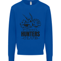Fossil Hunters Club Paleontology Dinosaurs Kids Sweatshirt Jumper Royal Blue