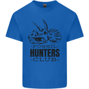 Fossil Hunters Club Paleontology Dinosaurs Kids T-Shirt Childrens Royal Blue