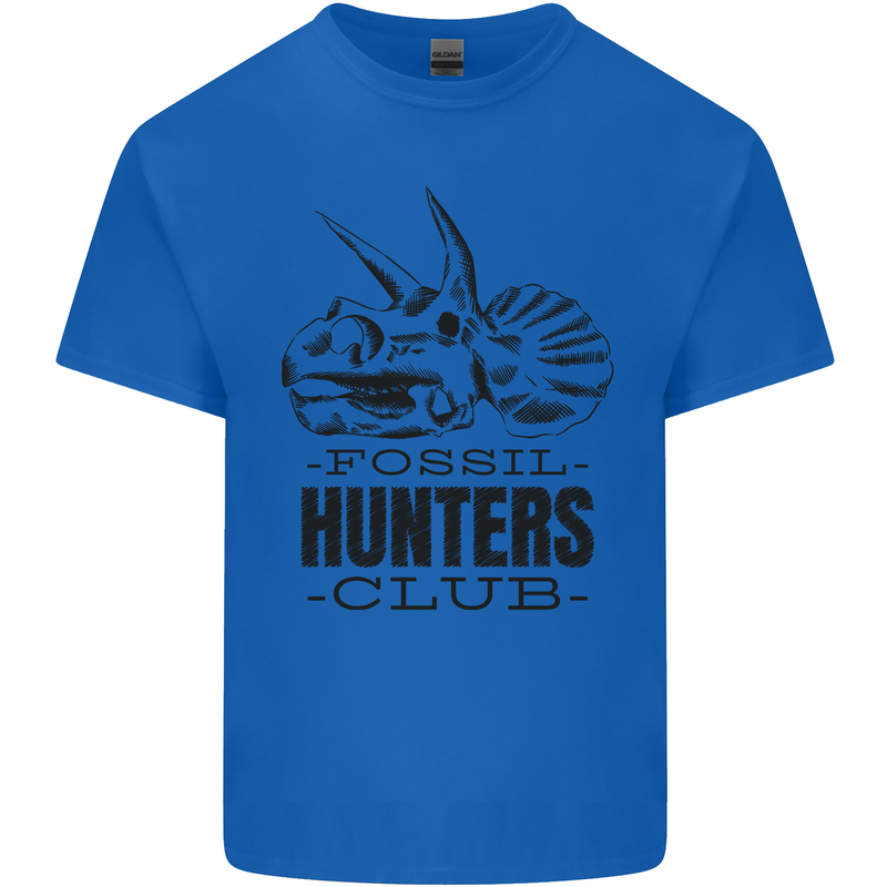 Fossil Hunters Club Paleontology Dinosaurs Kids T-Shirt Childrens Royal Blue