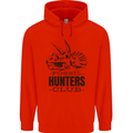 Fossil Hunters Club Paleontology Dinosaurs Mens 80% Cotton Hoodie Bright Red