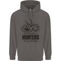 Fossil Hunters Club Paleontology Dinosaurs Mens 80% Cotton Hoodie Charcoal