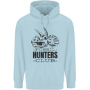 Fossil Hunters Club Paleontology Dinosaurs Mens 80% Cotton Hoodie Light Blue