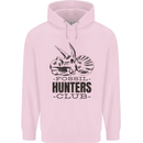 Fossil Hunters Club Paleontology Dinosaurs Mens 80% Cotton Hoodie Light Pink