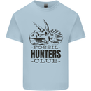 Fossil Hunters Club Paleontology Dinosaurs Mens Cotton T-Shirt Tee Top Light Blue