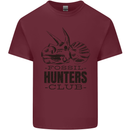 Fossil Hunters Club Paleontology Dinosaurs Mens Cotton T-Shirt Tee Top Maroon