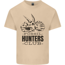 Fossil Hunters Club Paleontology Dinosaurs Mens Cotton T-Shirt Tee Top Sand