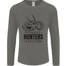 Fossil Hunters Club Paleontology Dinosaurs Mens Long Sleeve T-Shirt Charcoal