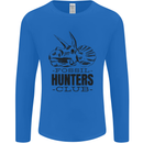 Fossil Hunters Club Paleontology Dinosaurs Mens Long Sleeve T-Shirt Royal Blue