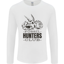 Fossil Hunters Club Paleontology Dinosaurs Mens Long Sleeve T-Shirt White