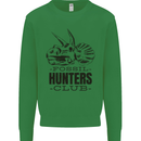 Fossil Hunters Club Paleontology Dinosaurs Mens Sweatshirt Jumper Irish Green