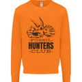 Fossil Hunters Club Paleontology Dinosaurs Mens Sweatshirt Jumper Orange