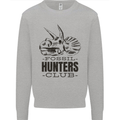 Fossil Hunters Club Paleontology Dinosaurs Mens Sweatshirt Jumper Sports Grey