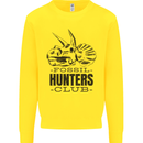 Fossil Hunters Club Paleontology Dinosaurs Mens Sweatshirt Jumper Yellow
