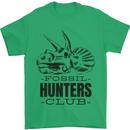 Fossil Hunters Club Paleontology Dinosaurs Mens T-Shirt 100% Cotton Irish Green