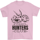 Fossil Hunters Club Paleontology Dinosaurs Mens T-Shirt 100% Cotton Light Pink