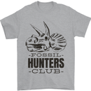 Fossil Hunters Club Paleontology Dinosaurs Mens T-Shirt 100% Cotton Sports Grey