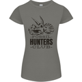 Fossil Hunters Club Paleontology Dinosaurs Womens Petite Cut T-Shirt Charcoal