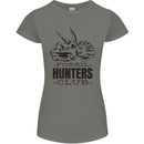 Fossil Hunters Club Paleontology Dinosaurs Womens Petite Cut T-Shirt Charcoal