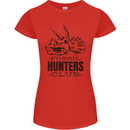 Fossil Hunters Club Paleontology Dinosaurs Womens Petite Cut T-Shirt Red