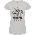Fossil Hunters Club Paleontology Dinosaurs Womens Petite Cut T-Shirt Sports Grey