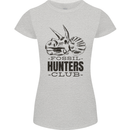 Fossil Hunters Club Paleontology Dinosaurs Womens Petite Cut T-Shirt Sports Grey