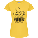 Fossil Hunters Club Paleontology Dinosaurs Womens Petite Cut T-Shirt Yellow