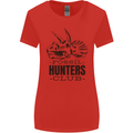 Fossil Hunters Club Paleontology Dinosaurs Womens Wider Cut T-Shirt Red