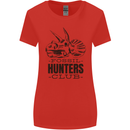Fossil Hunters Club Paleontology Dinosaurs Womens Wider Cut T-Shirt Red