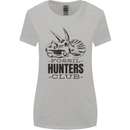 Fossil Hunters Club Paleontology Dinosaurs Womens Wider Cut T-Shirt Sports Grey