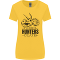 Fossil Hunters Club Paleontology Dinosaurs Womens Wider Cut T-Shirt Yellow