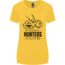 Fossil Hunters Club Paleontology Dinosaurs Womens Wider Cut T-Shirt Yellow