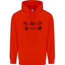 Fossil Set Palaeontologist Palaeontology Childrens Kids Hoodie Bright Red
