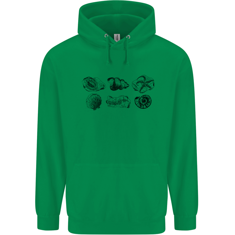 Fossil Set Palaeontologist Palaeontology Childrens Kids Hoodie Irish Green
