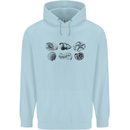 Fossil Set Palaeontologist Palaeontology Childrens Kids Hoodie Light Blue