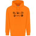 Fossil Set Palaeontologist Palaeontology Childrens Kids Hoodie Orange