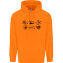 Fossil Set Palaeontologist Palaeontology Childrens Kids Hoodie Orange