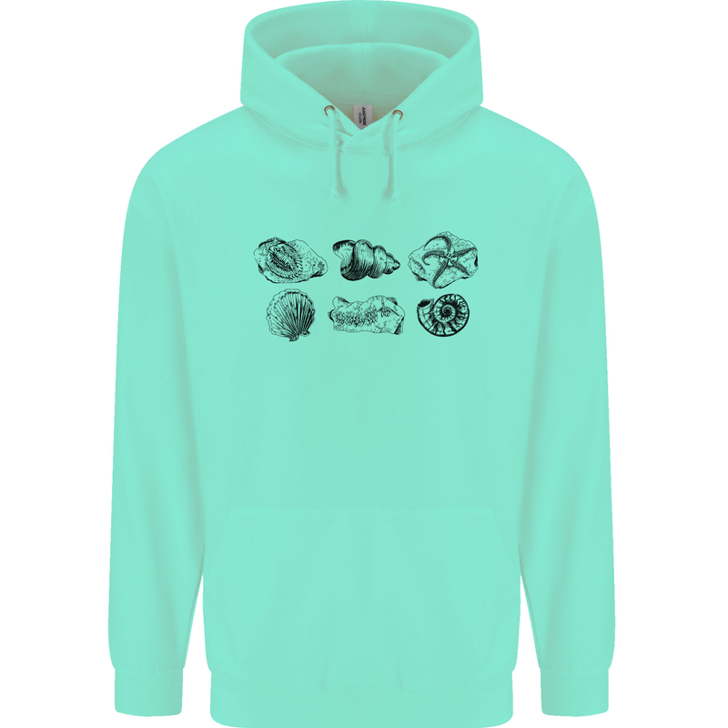 Fossil Set Palaeontologist Palaeontology Childrens Kids Hoodie Peppermint