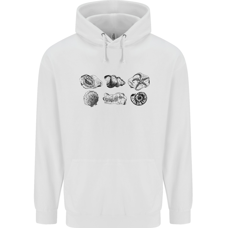 Fossil Set Palaeontologist Palaeontology Childrens Kids Hoodie White